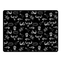 Skeleton Pattern Fleece Blanket (small) by Valentinaart