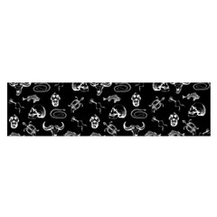 Skeleton Pattern Satin Scarf (oblong) by Valentinaart