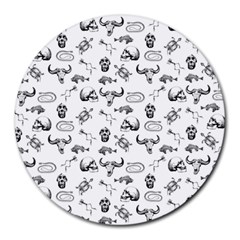 Skeleton pattern Round Mousepads