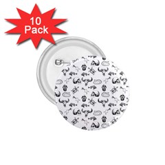 Skeleton pattern 1.75  Buttons (10 pack)