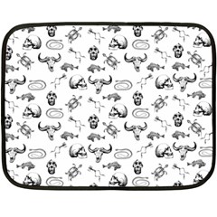 Skeleton pattern Double Sided Fleece Blanket (Mini) 