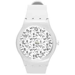 Skeleton pattern Round Plastic Sport Watch (M)