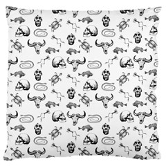 Skeleton Pattern Large Cushion Case (two Sides) by Valentinaart