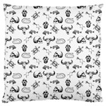 Skeleton pattern Large Cushion Case (Two Sides) Front