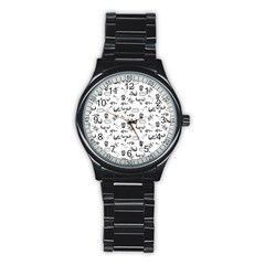 Skeleton pattern Stainless Steel Round Watch