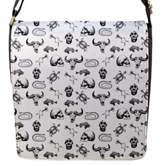 Skeleton pattern Flap Messenger Bag (S)