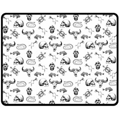 Skeleton pattern Double Sided Fleece Blanket (Medium) 