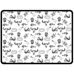 Skeleton pattern Double Sided Fleece Blanket (Large) 