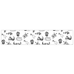 Skeleton pattern Flano Scarf (Small)