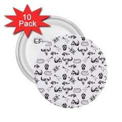 Skeleton Pattern 2 25  Buttons (10 Pack)  by Valentinaart