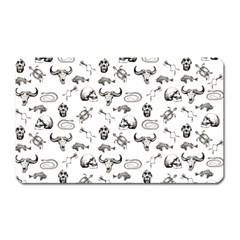 Skeleton Pattern Magnet (rectangular) by Valentinaart