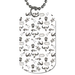 Skeleton Pattern Dog Tag (two Sides) by Valentinaart