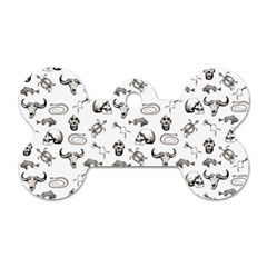 Skeleton Pattern Dog Tag Bone (one Side) by Valentinaart