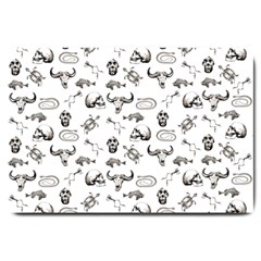 Skeleton Pattern Large Doormat  by Valentinaart