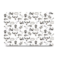 Skeleton Pattern Plate Mats by Valentinaart