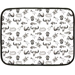 Skeleton Pattern Fleece Blanket (mini) by Valentinaart