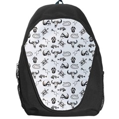 Skeleton Pattern Backpack Bag by Valentinaart