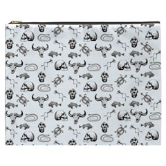 Skeleton Pattern Cosmetic Bag (xxxl)  by Valentinaart