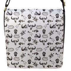 Skeleton Pattern Flap Messenger Bag (s) by Valentinaart