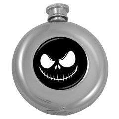 Halloween Round Hip Flask (5 Oz) by Valentinaart