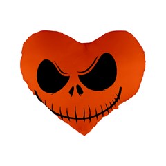 Halloween Standard 16  Premium Heart Shape Cushions by Valentinaart