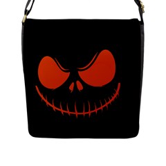 Halloween Flap Messenger Bag (l)  by Valentinaart