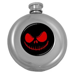 Halloween Round Hip Flask (5 Oz) by Valentinaart