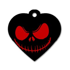 Halloween Dog Tag Heart (one Side) by Valentinaart