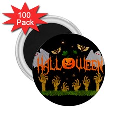 Halloween 2 25  Magnets (100 Pack)  by Valentinaart