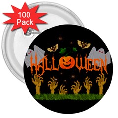 Halloween 3  Buttons (100 Pack)  by Valentinaart