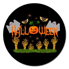 Halloween Magnet 5  (round) by Valentinaart