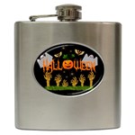 Halloween Hip Flask (6 oz) Front