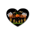 Halloween Rubber Coaster (Heart)  Front