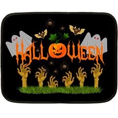 Halloween Fleece Blanket (mini) by Valentinaart