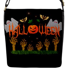 Halloween Flap Messenger Bag (s) by Valentinaart