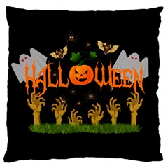 Halloween Large Flano Cushion Case (one Side) by Valentinaart