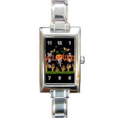 Halloween Rectangle Italian Charm Watch by Valentinaart