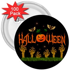 Halloween 3  Buttons (100 Pack)  by Valentinaart