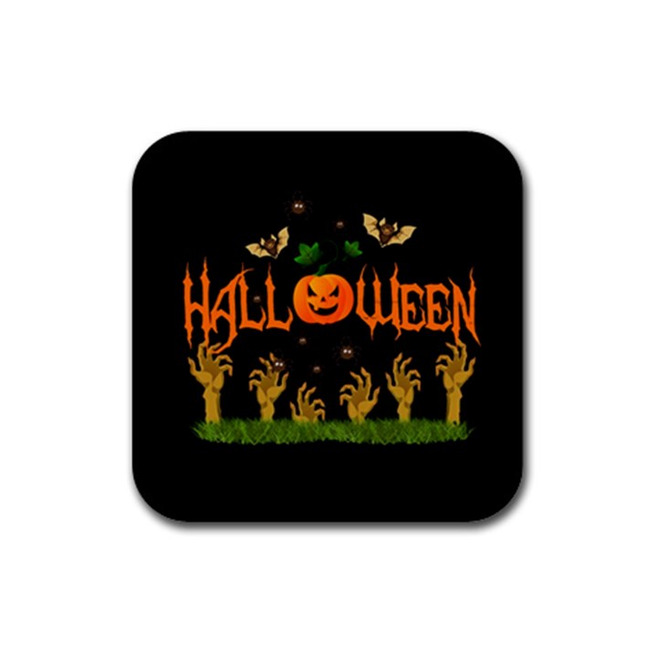 Halloween Rubber Square Coaster (4 pack) 