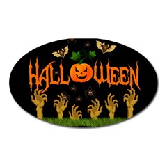 Halloween Oval Magnet by Valentinaart