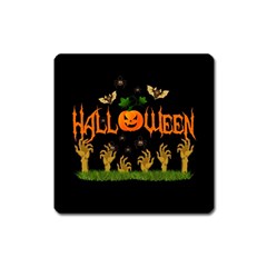 Halloween Square Magnet by Valentinaart