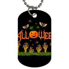 Halloween Dog Tag (one Side) by Valentinaart