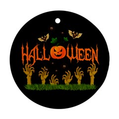 Halloween Round Ornament (two Sides)