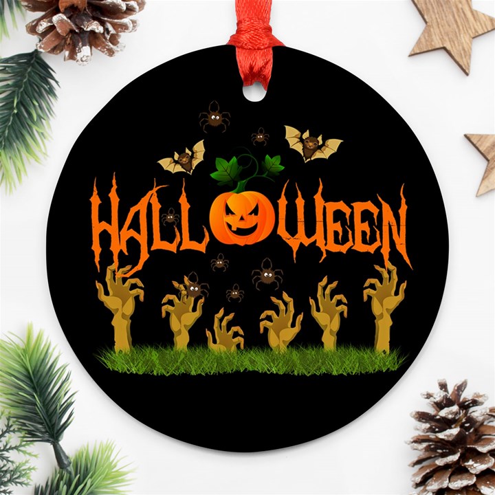 Halloween Round Ornament (Two Sides)