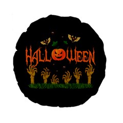 Halloween Standard 15  Premium Flano Round Cushions by Valentinaart