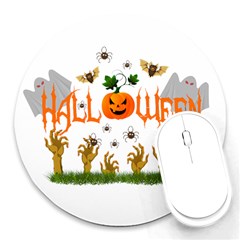 Halloween Round Mousepads by Valentinaart