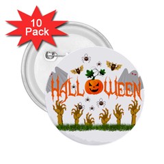 Halloween 2 25  Buttons (10 Pack)  by Valentinaart