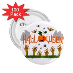 Halloween 2 25  Buttons (100 Pack)  by Valentinaart