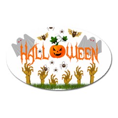 Halloween Oval Magnet by Valentinaart