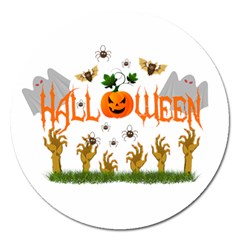 Halloween Magnet 5  (round) by Valentinaart